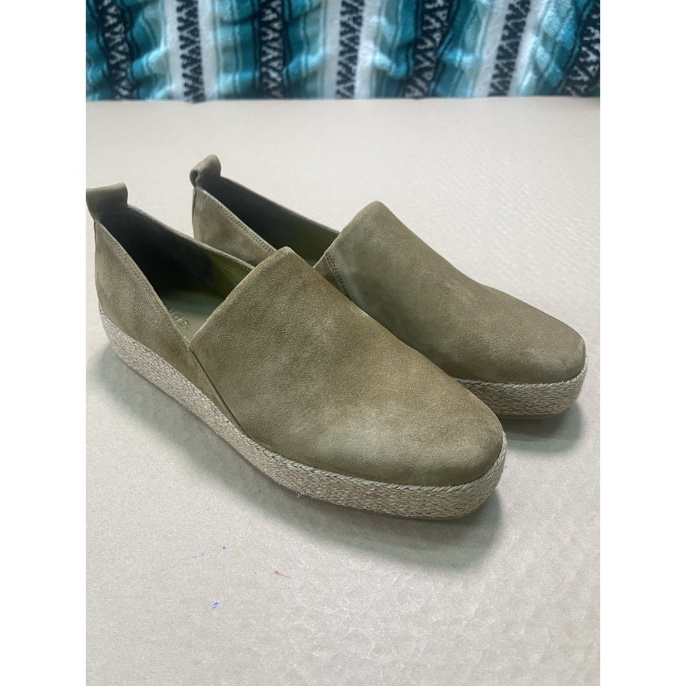 Vince Saxon Suede Espadrille Wedge Platform Sneakers Womens 8.5M Ret$250